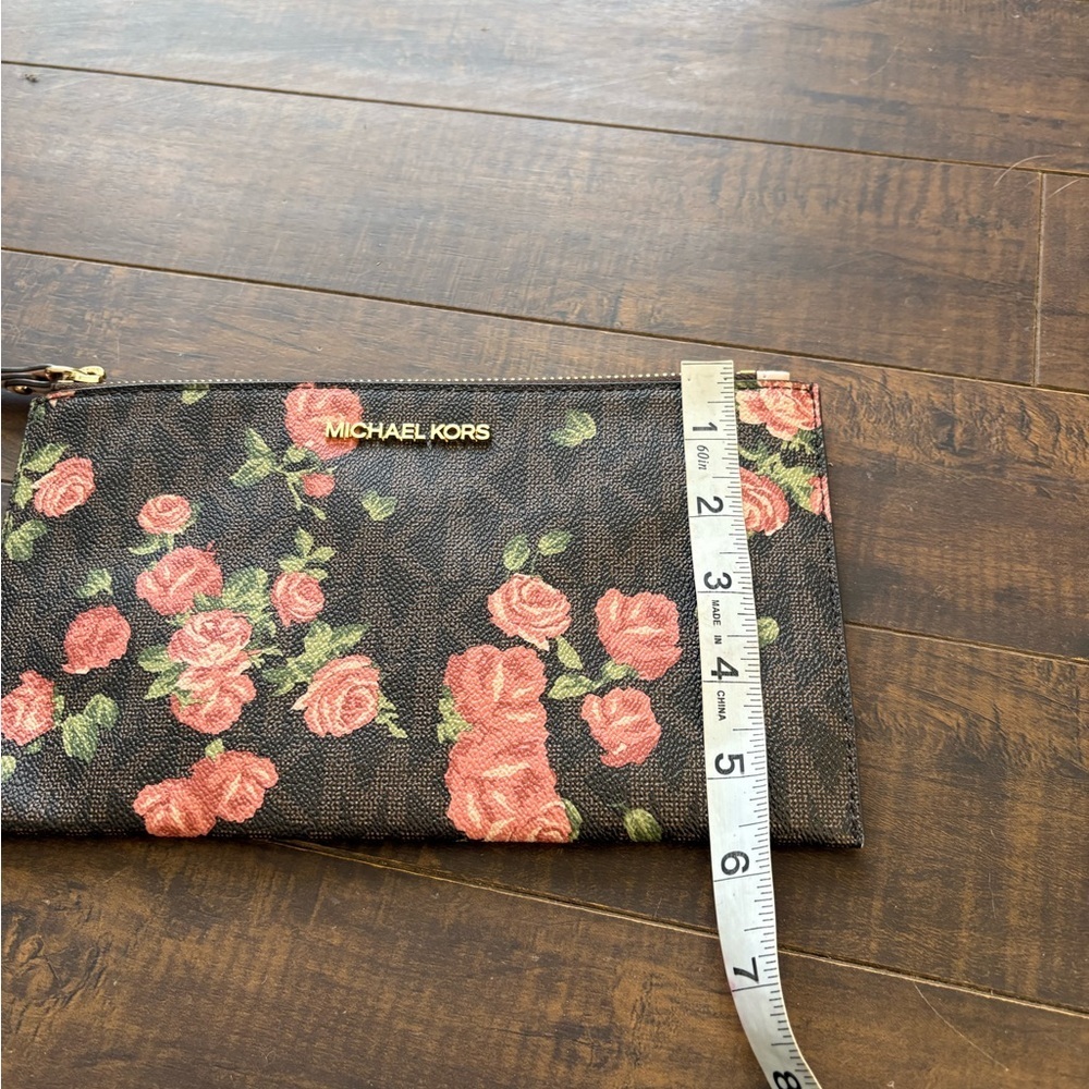 Michael Kors Floral Leather Wristlet Clutch - Picture 8 of 10